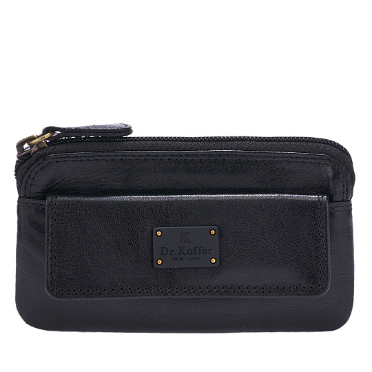 Ключница Dr.Koffer из натуральной кожи черная
