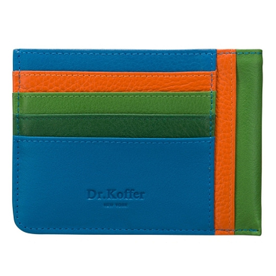 Кредитница Dr.Koffer из натуральной кожи зеленая