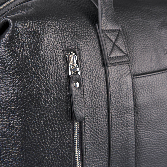 Сумка дорожная Dr.Koffer  из натуральной кожи черная