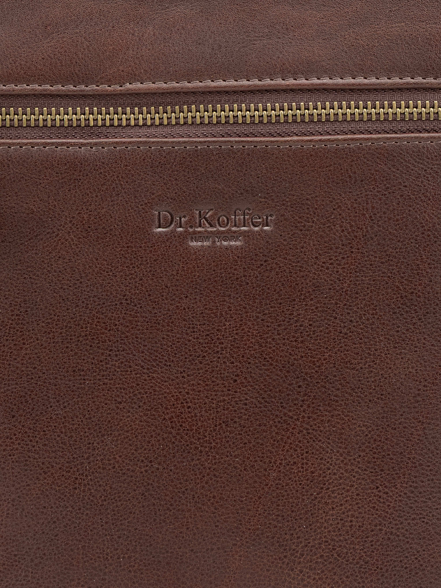Сумка через плечо Dr. Koffer из натуральной кожи коричневая