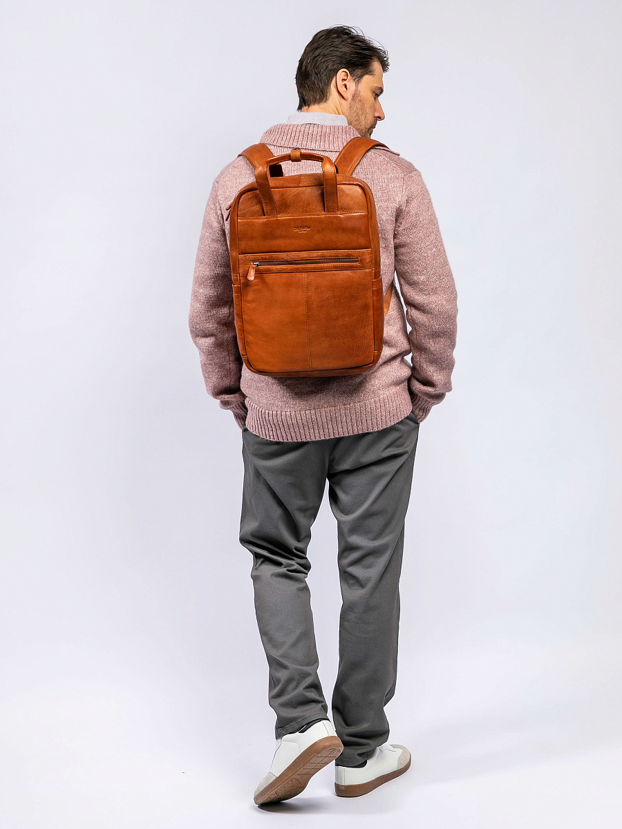 Рюкзак Dr. Koffer из натуральной кожи светло-коричневый