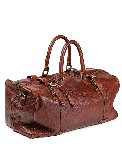 Сумка дорожная Dr.Koffer из натуральной кожи коричневая