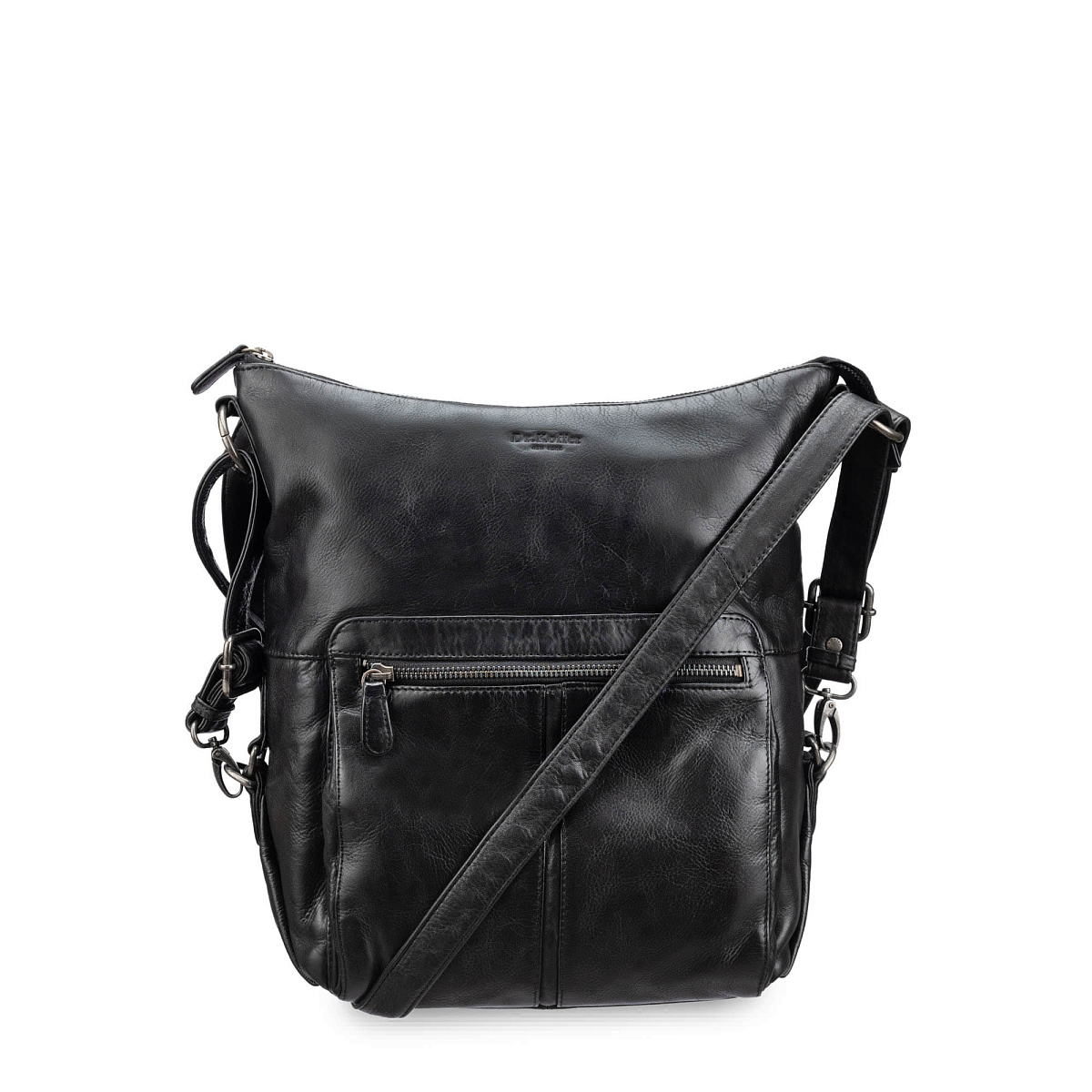 Сумка через плечо Dr.Koffer из натуральной кожи черная