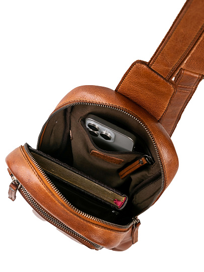 Рюкзак Dr.Koffer из натуральной кожи светло-коричневый