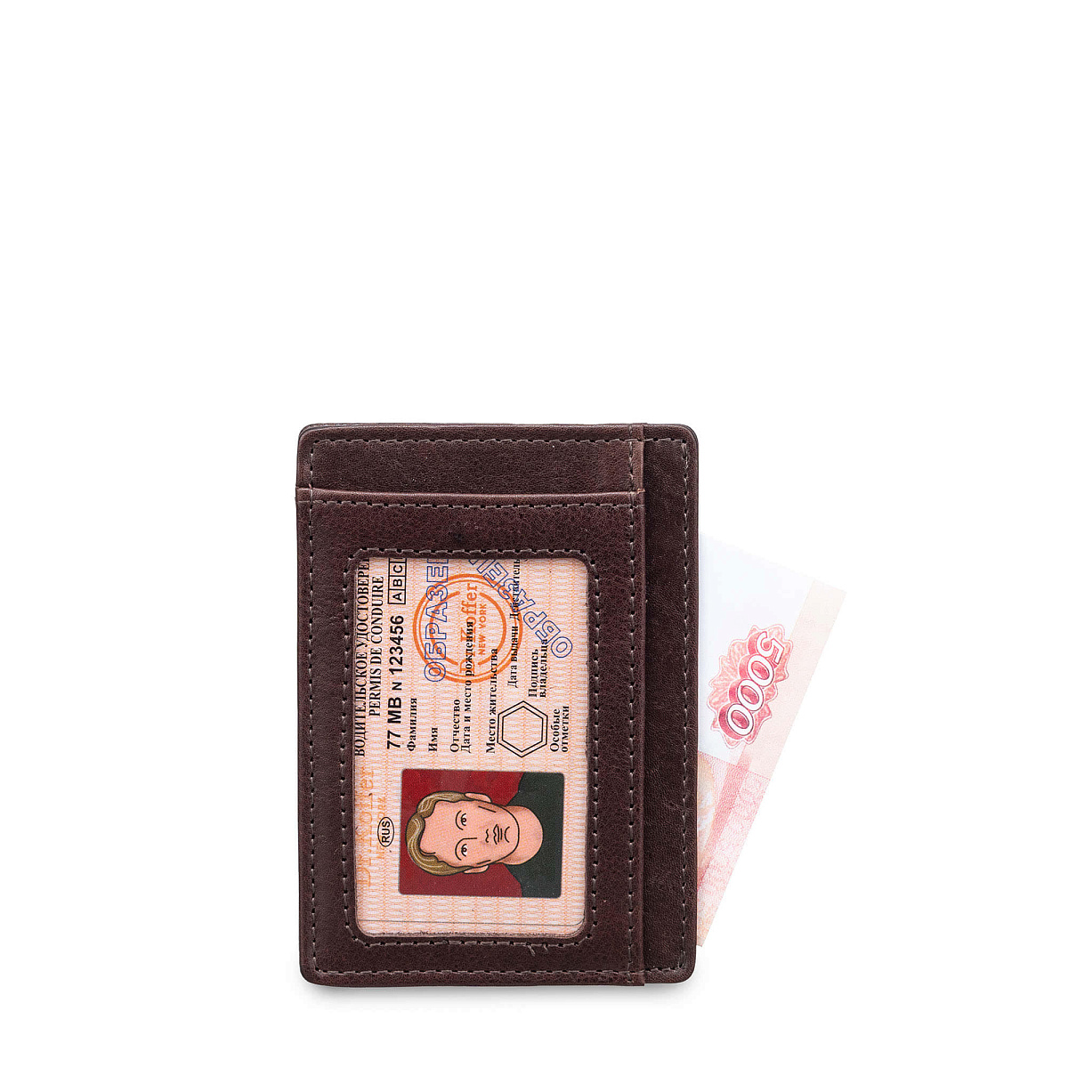 Кредитница Dr.Koffer из натуральной кожи коричневая