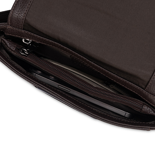 Женская сумка Dr.Koffer из натуральной кожи коричневая