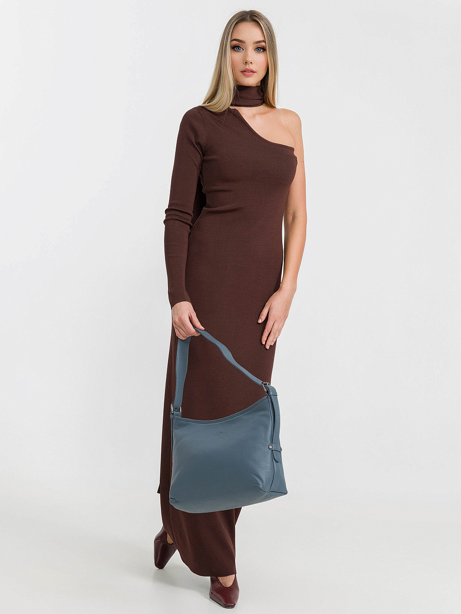 Женская сумка Dr.Koffer из натуральной кожи голубая