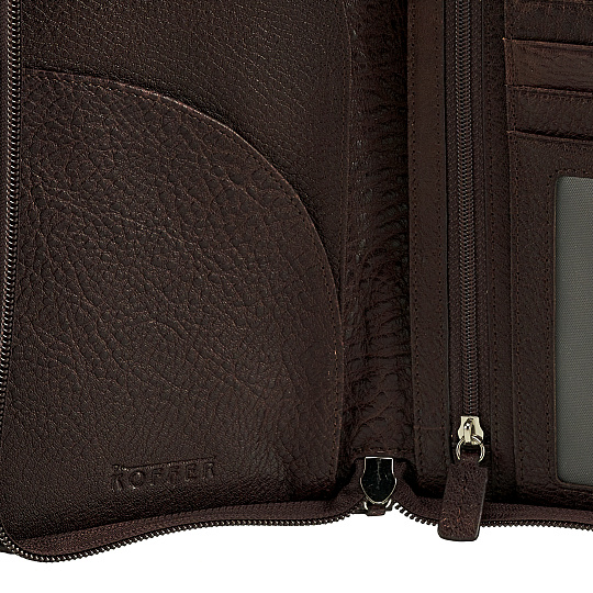 Портмоне Dr.Koffer из натуральной кожи коричневое