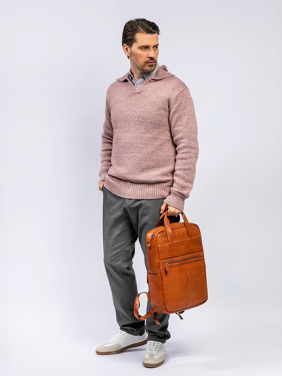 Рюкзак Dr. Koffer из натуральной кожи светло-коричневый