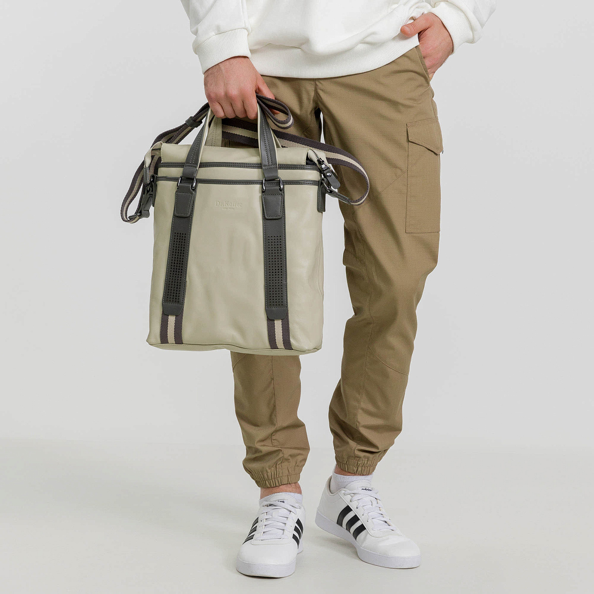 Сумка планшет Dr.Koffer из натуральной кожи бежевый