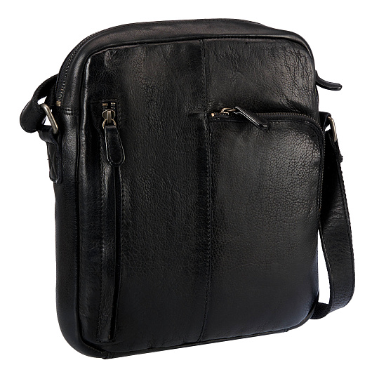 Сумка через плечо Dr.Koffer из натуральной кожи черная