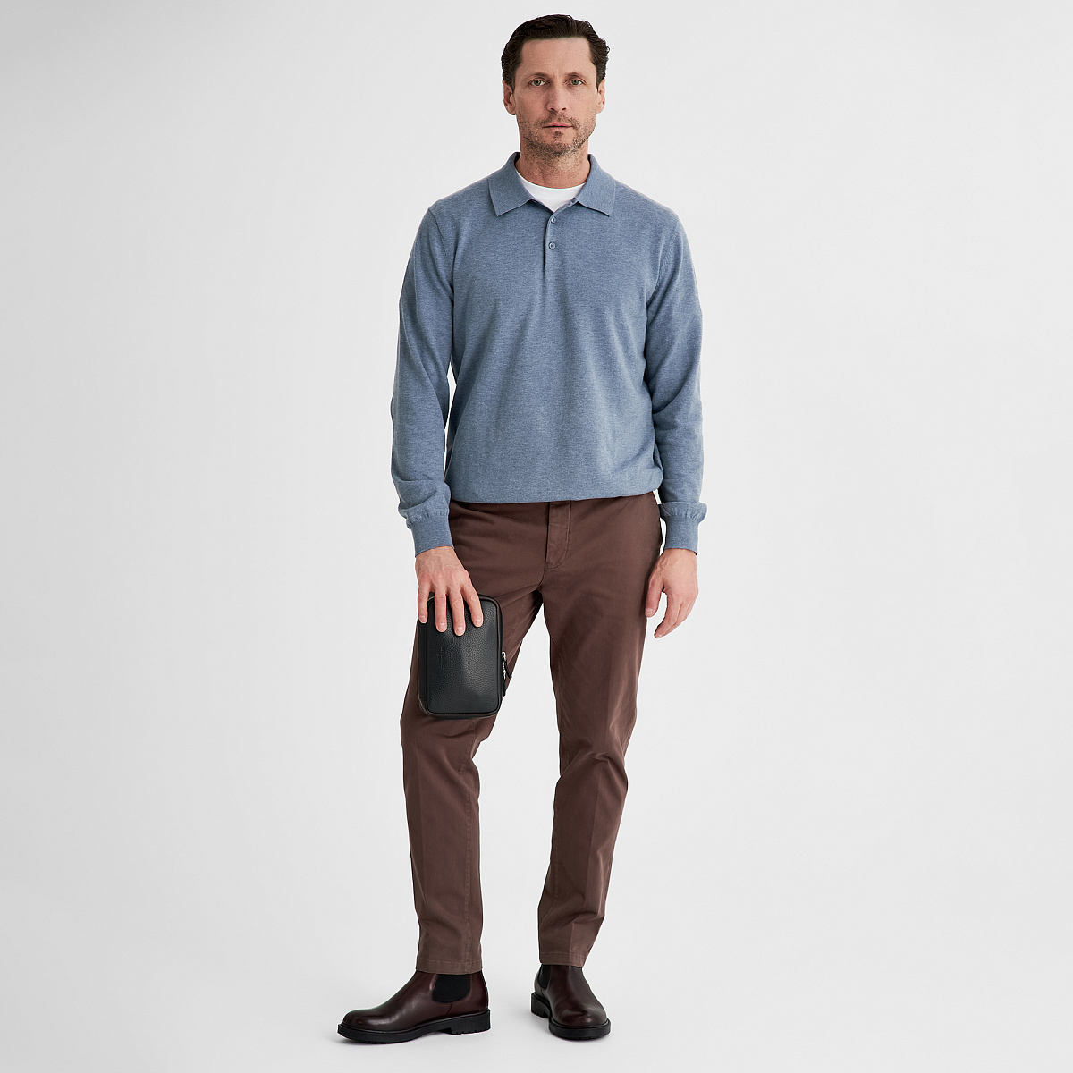 Несессер Dr. Koffer из натуральной кожи черный