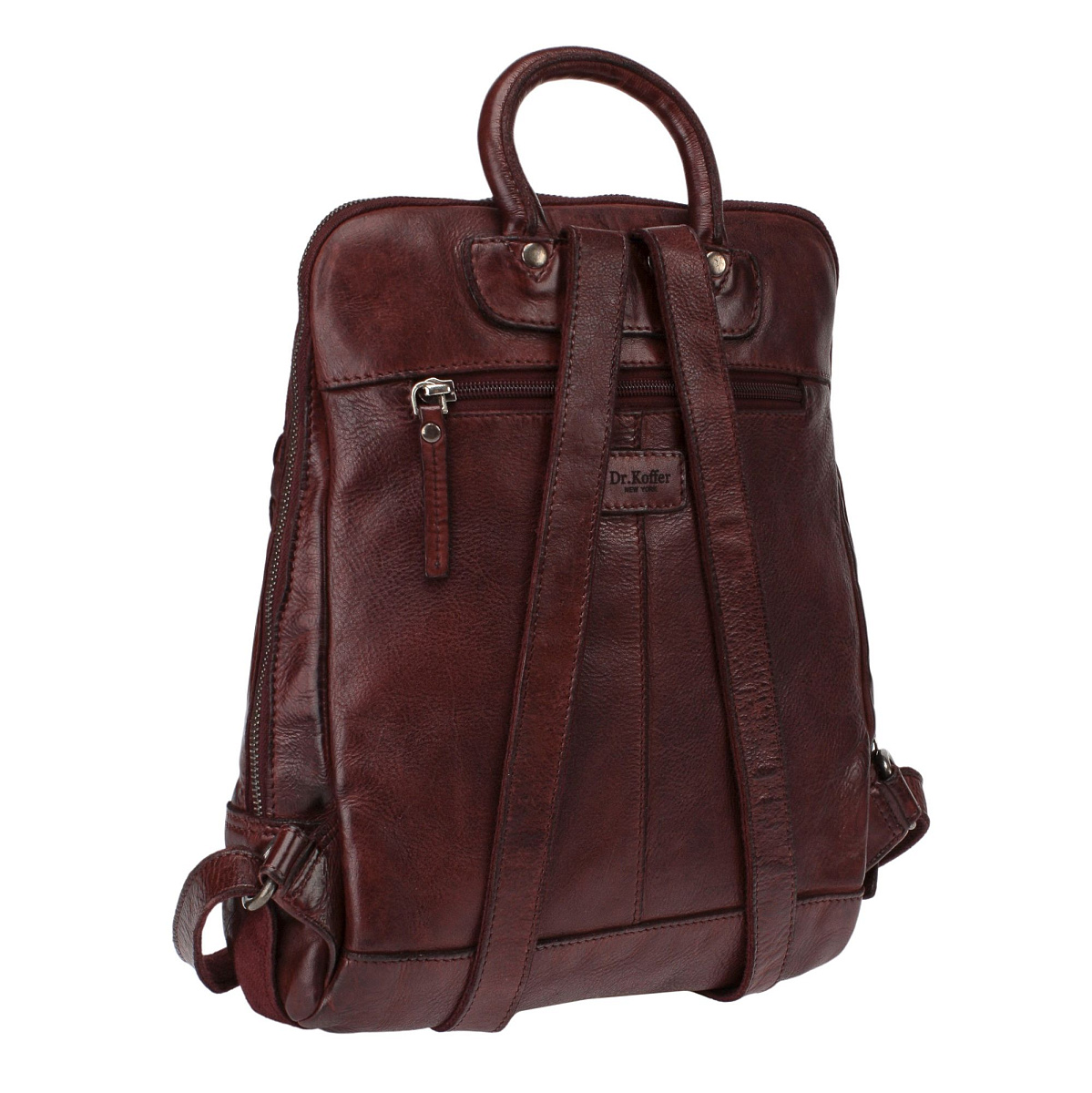 Рюкзак Dr.Koffer из натуральной кожи бордовый