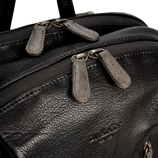 Рюкзак Dr.Koffer из натуральной кожи черный