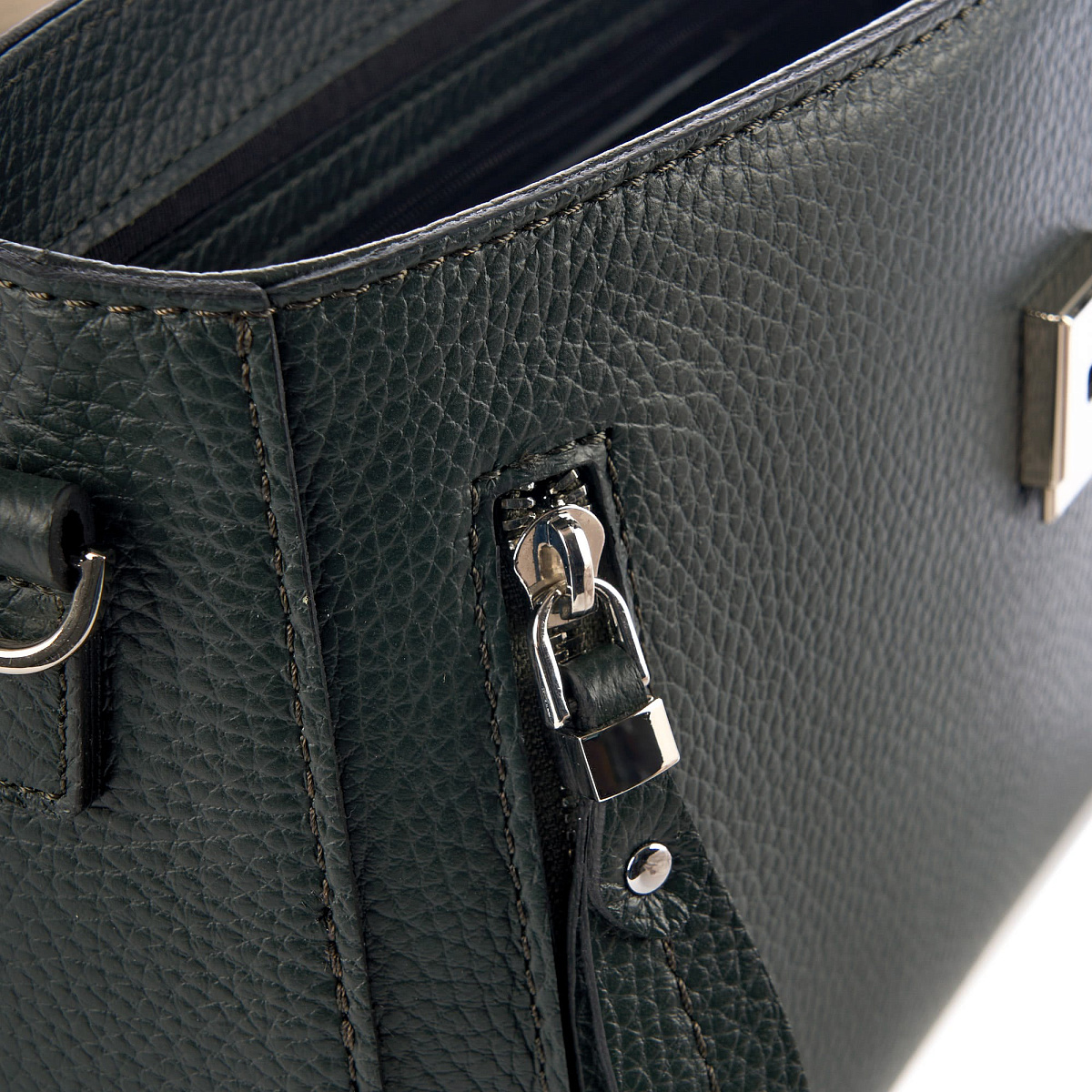 Женская сумка Dr. Koffer из натуральной кожи зеленая