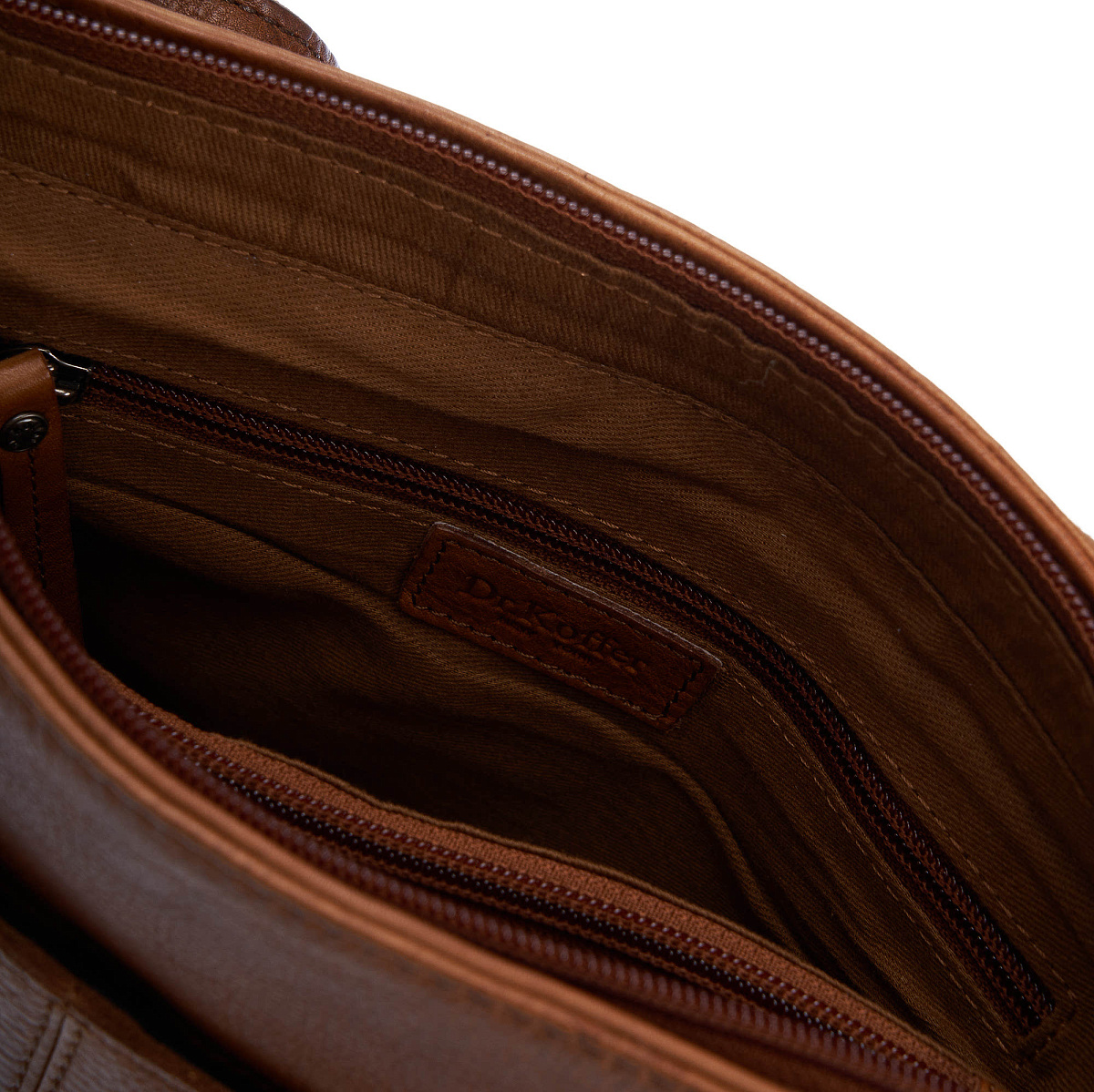 Женская сумка Dr.Koffer из натуральной кожи светло-коричневая