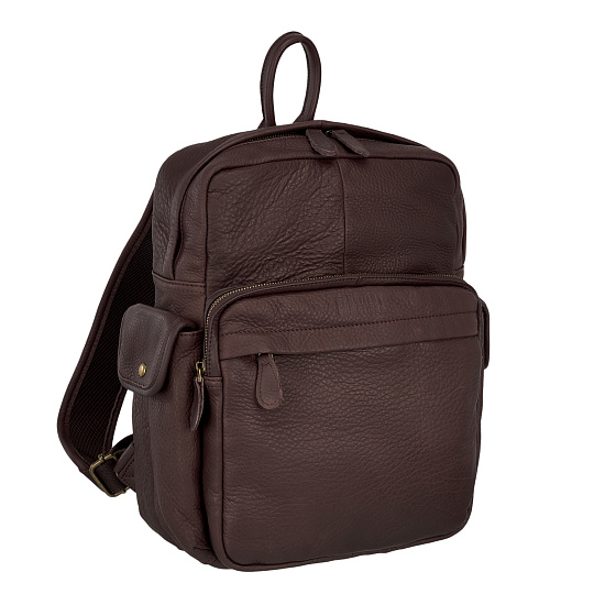 Рюкзак Dr.Koffer из натуральной кожи темно-коричневый
