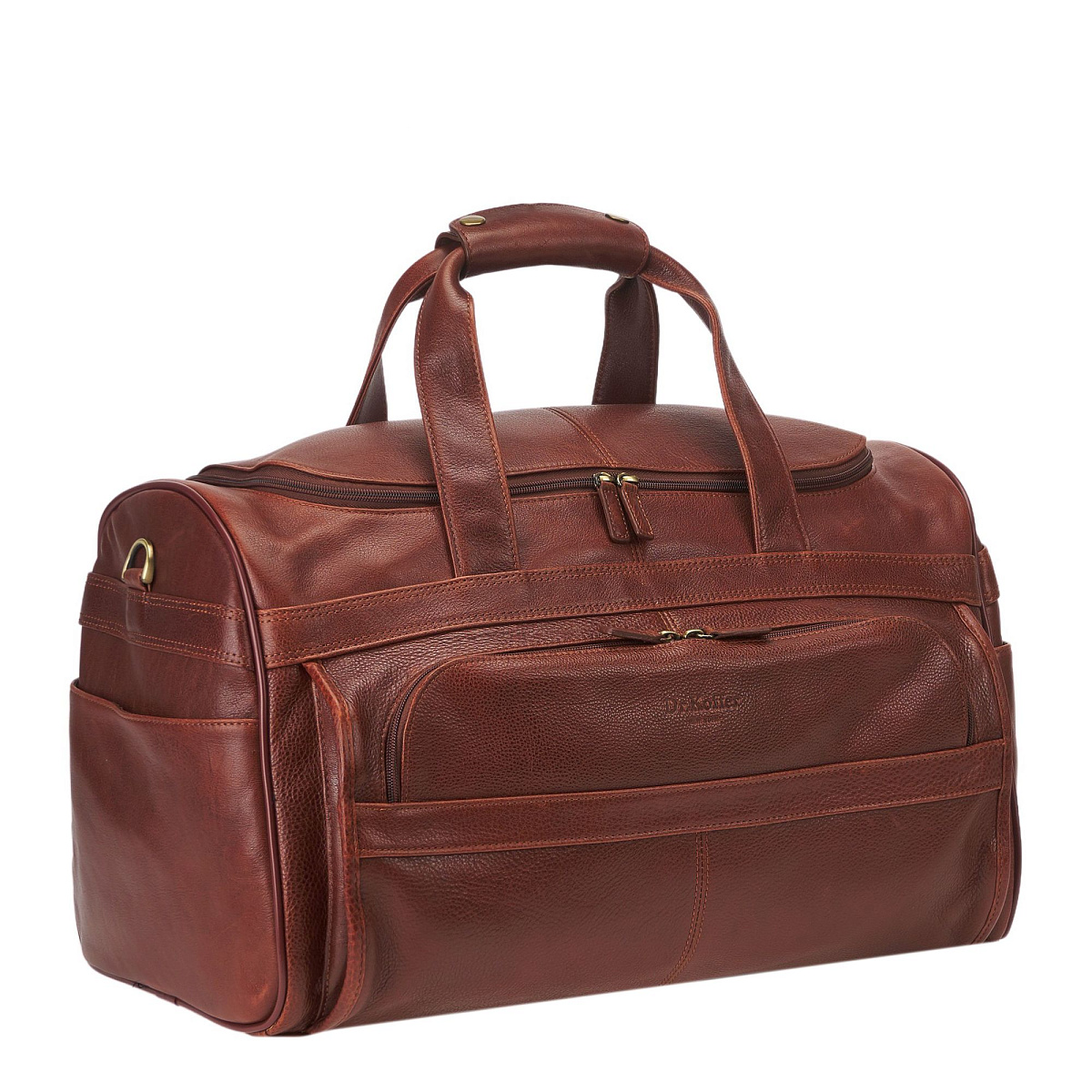 Коричневая дорожно-спортивная сумка с карманами на молнии Dr.Koffer B246370-02-05