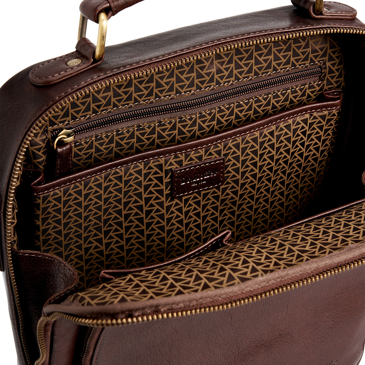 Сумка через плечо Dr.Koffer из натуральной кожи коричневая