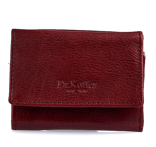 Портмоне Dr.Koffer из натуральной кожи бордовый