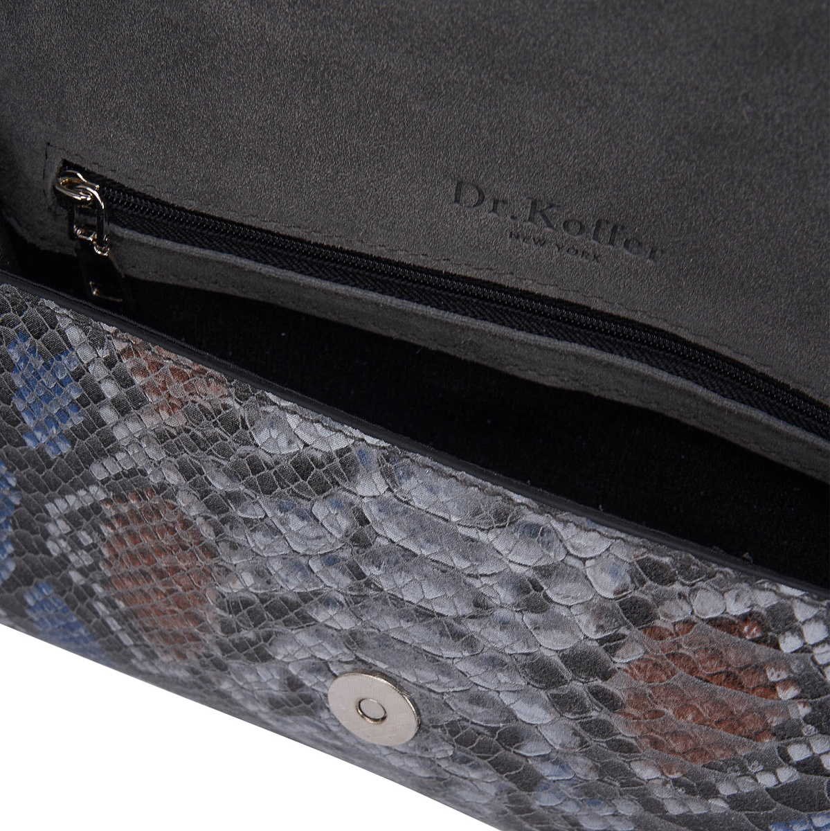 Женская сумка Dr. Koffer из натуральной кожи серая