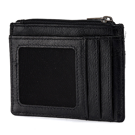 Кредитница Dr.Koffer из натуральной кожи черная