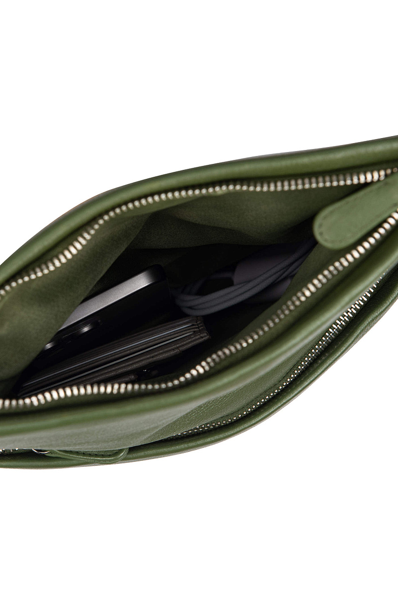 Женская сумка Dr.Koffer из натуральной кожи зеленая