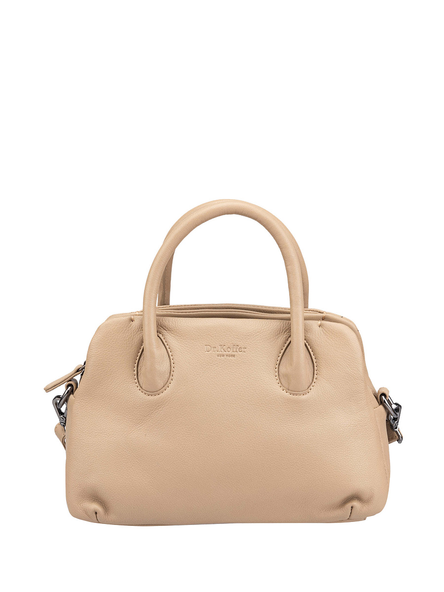 Женская сумка Dr.Koffer из натуральной кожи бежевая