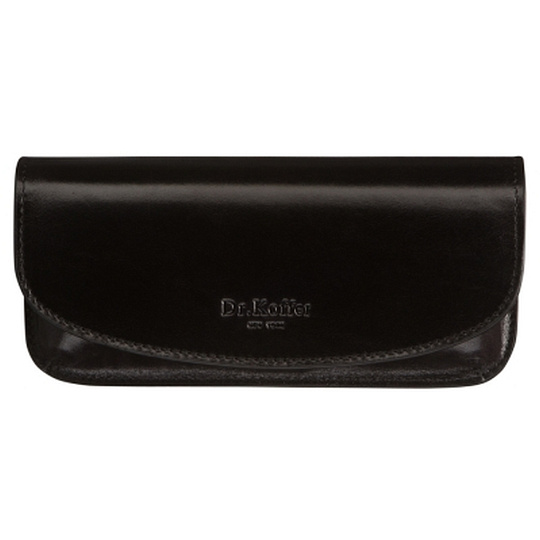 Очечник из гладкой черной кожи Dr.Koffer X510373-114-04