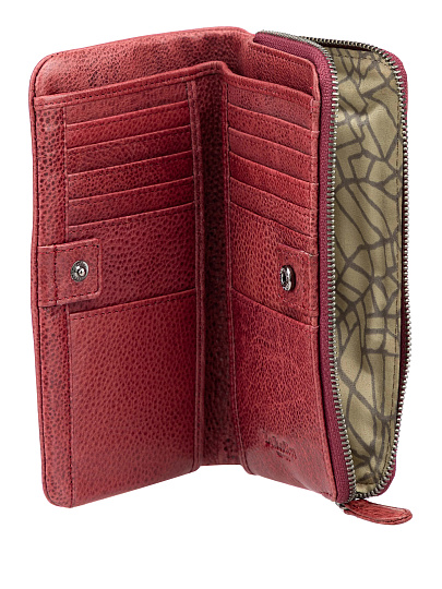 Кошелек Dr.Koffer из натуральной кожи бордовый