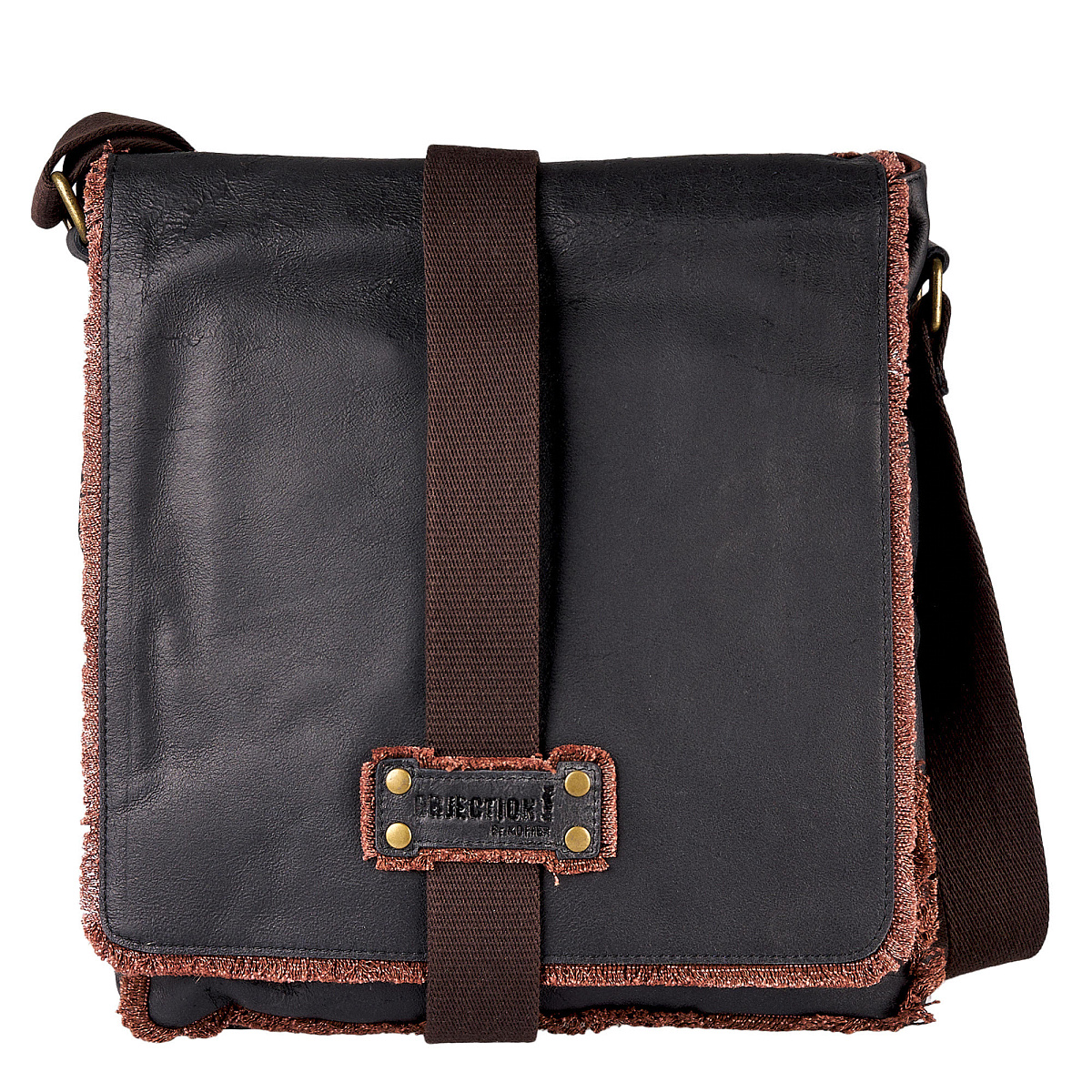 Сумка через плечо Dr.Koffer из натуральной кожи черная