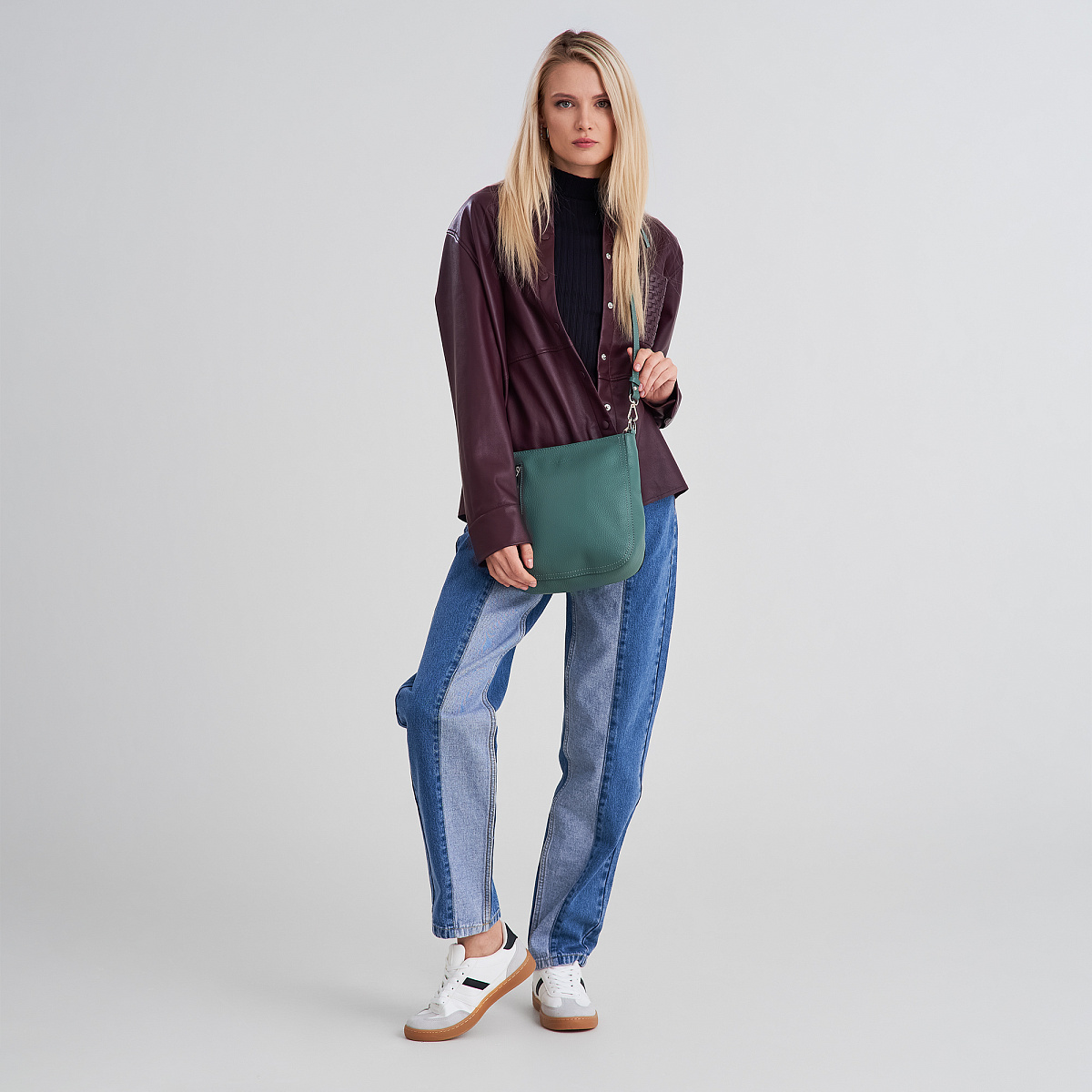 Женская сумка Dr. Koffer из натуральной кожи зеленая