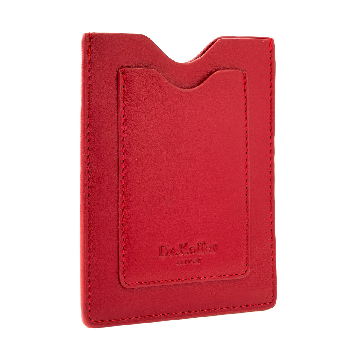 Кредитница Dr.Koffer из натуральной кожи красная