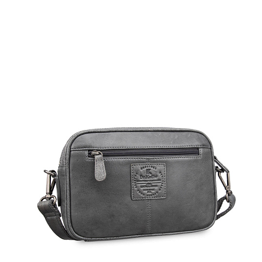 Сумка через плечо Dr.Koffer из натуральной кожи серая