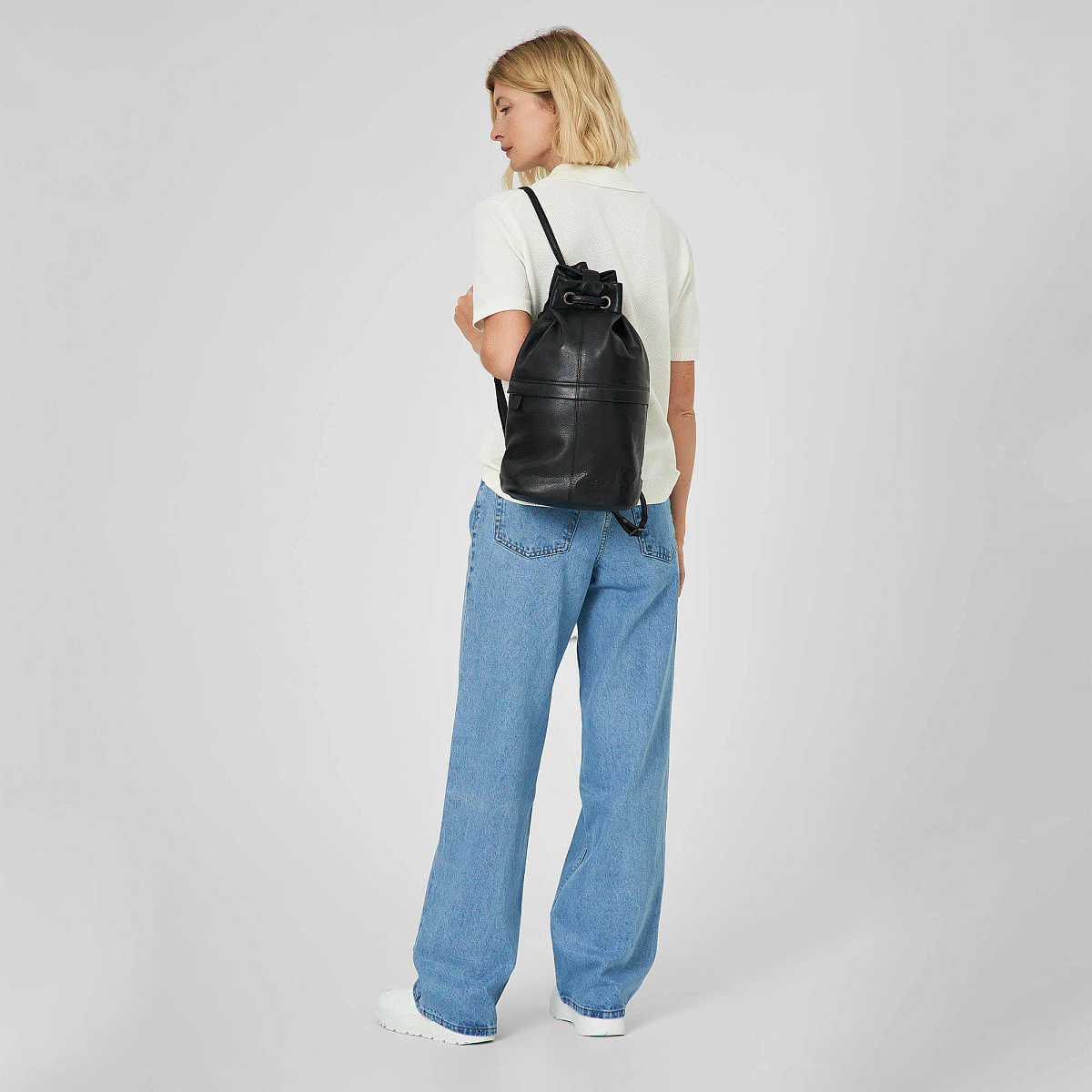 Рюкзак Dr.Koffer из натуральной кожи черный