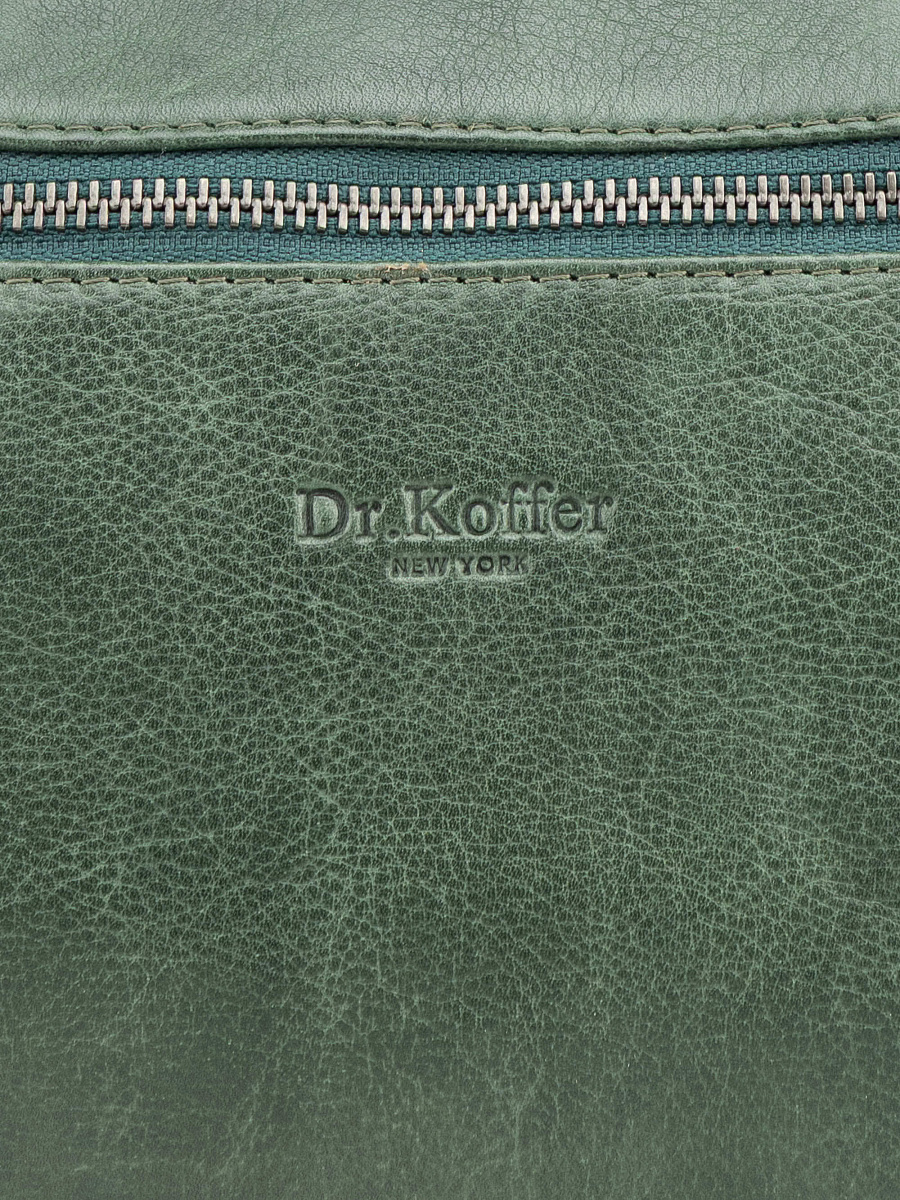 Сумка на пояс Dr. Koffer из натуральной кожи зеленая