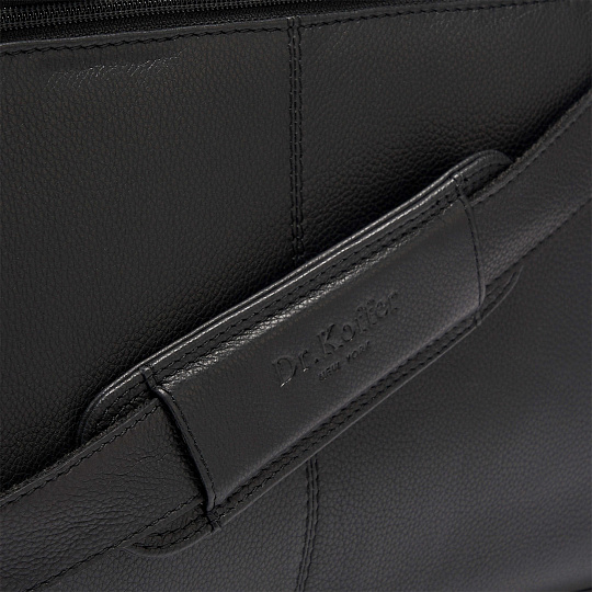 Деловая сумка Dr.Koffer из натуральной кожи черная