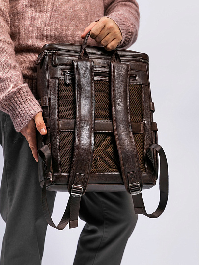 Рюкзак Dr. Koffer из натуральной кожи коричневый