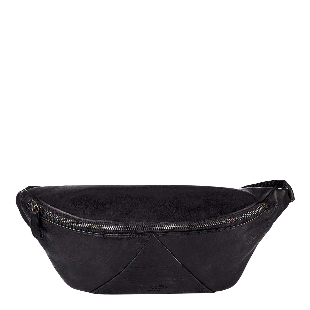 Сумка на пояс Dr. Koffer из натуральной кожи черная