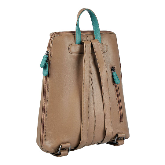 Рюкзак Dr.Koffer из натуральной кожи бежевый