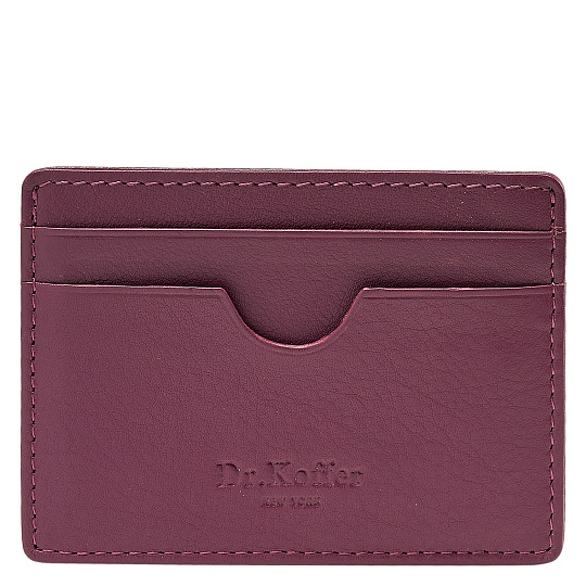 Кредитница Dr.Koffer из натуральной кожи розовая