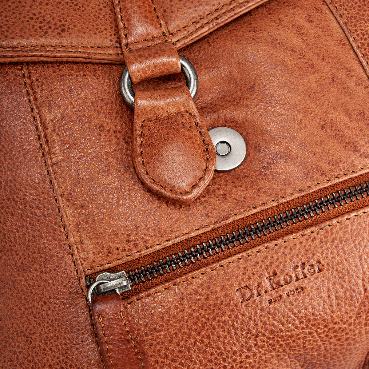 Рюкзак Dr.Koffer из натуральной кожи светло-коричневый