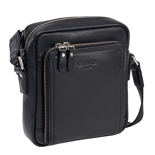 Сумка через плечо Dr.Koffer из натуральной кожи черная