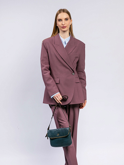 Женская сумка Dr. Koffer из натуральной кожи синяя