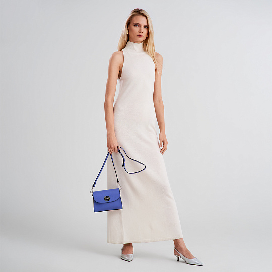 Женская сумка Dr. Koffer из натуральной кожи голубая