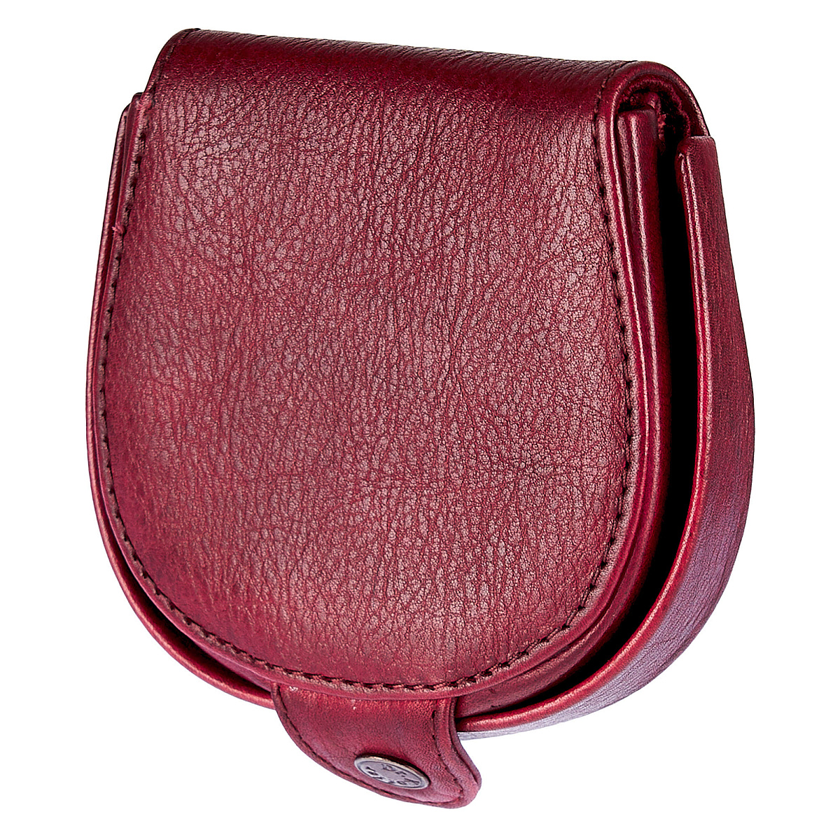 Монетница Dr.Koffer из натуральной кожи бордовая