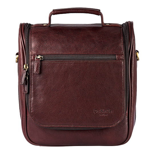Бьюти-кейс несессер Dr. Koffer из натуральной кожи коричневый