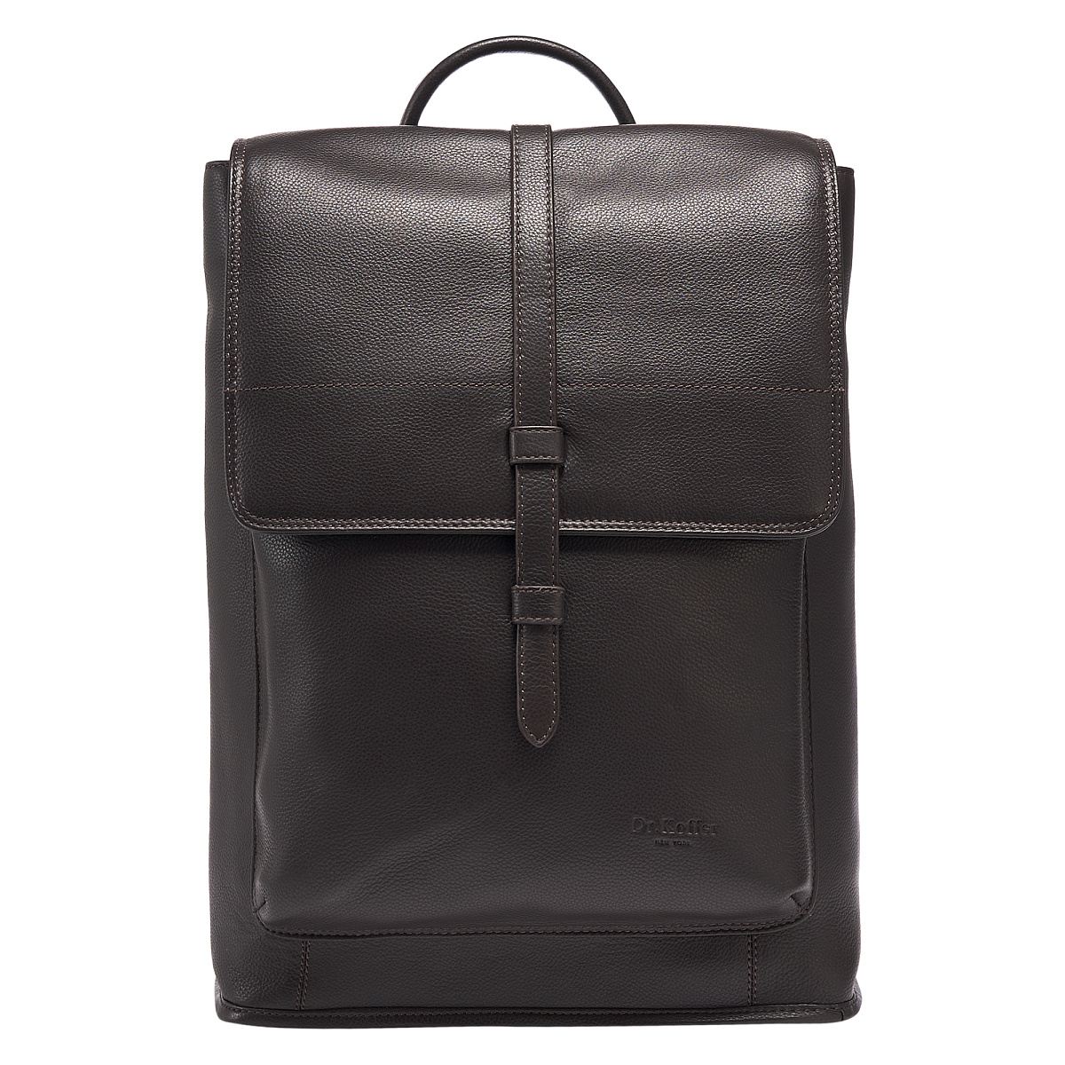 Рюкзак Dr.Koffer из натуральной кожи темно-коричневый