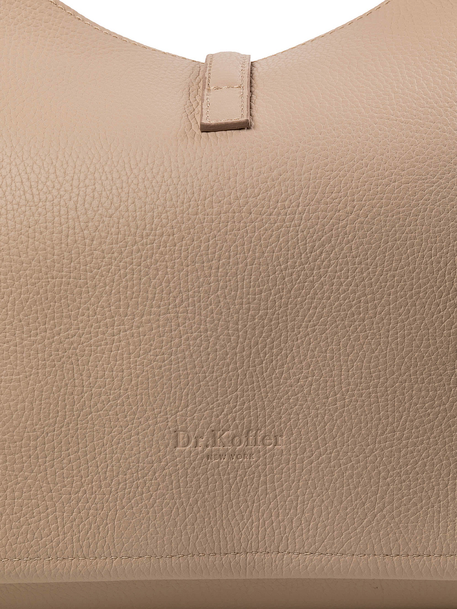 Женская сумка Dr.Koffer из натуральной кожи бежевая