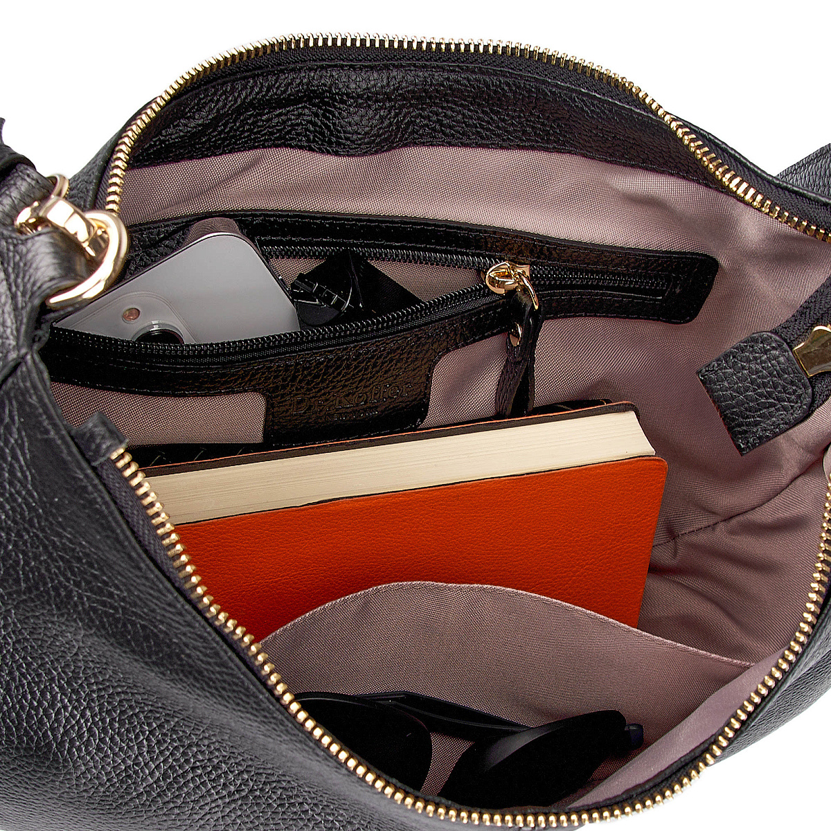 Женская сумка  Dr. Koffer из натуральной кожи черная